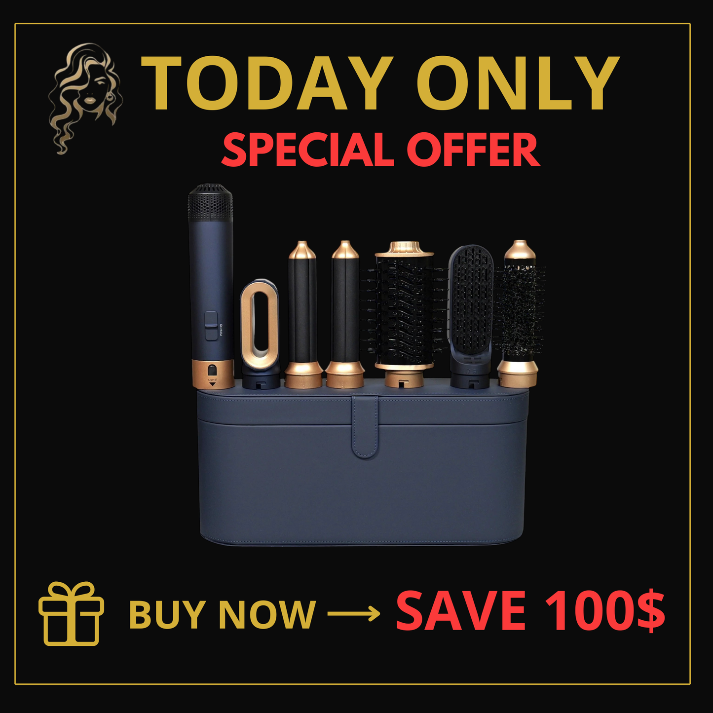 Zeynra 6-in-1 Hot Air Hair Dryer